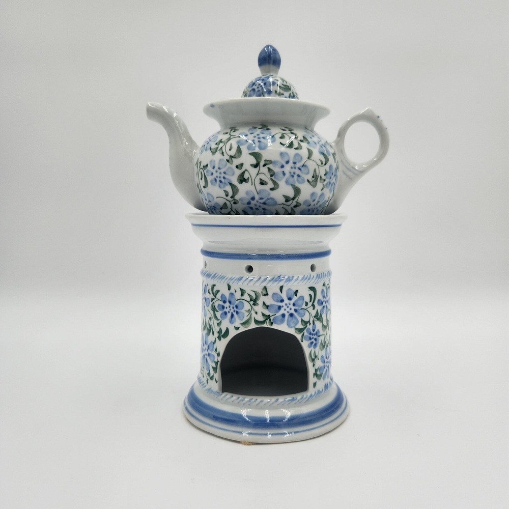 NWOT Beautiful Made in Thailand 9" Single-Serve Teapot And Candle‎ Warmer